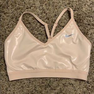 Nike pink metallic bra